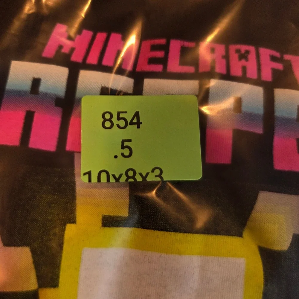 Old Navy Minecraft Creeper Shirt Boys XXL Black Neon Graphic Tee Gamer Style